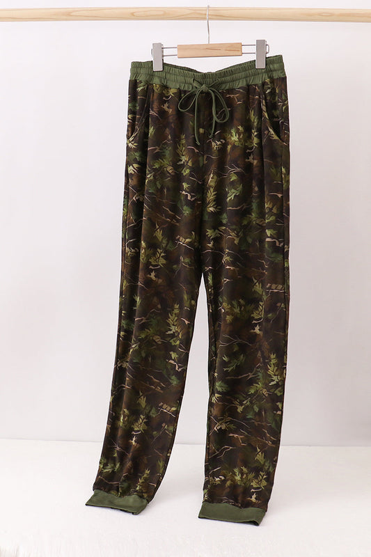 Forest Leaf Camo bamboo dad pants