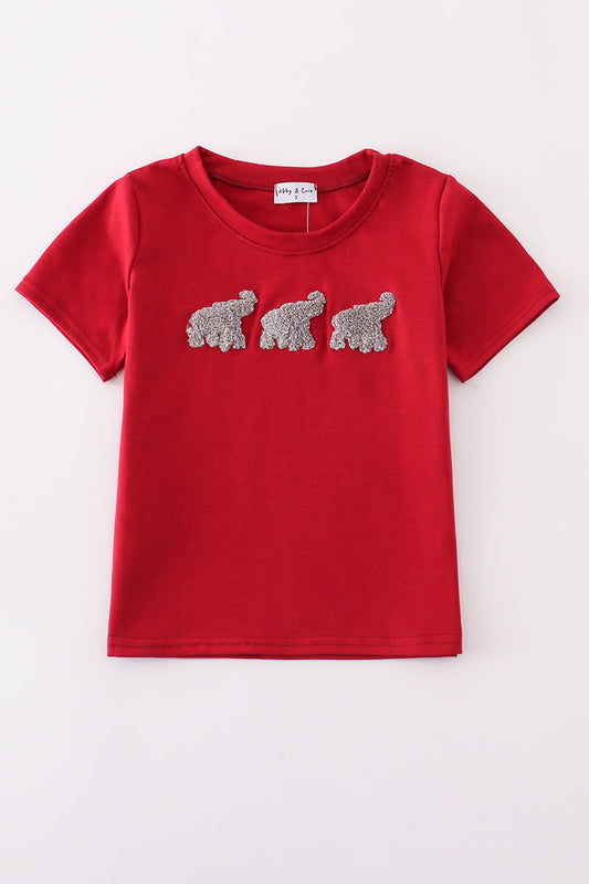Unisex Alabama elephant French knot top – Cloudling Kids Clothing