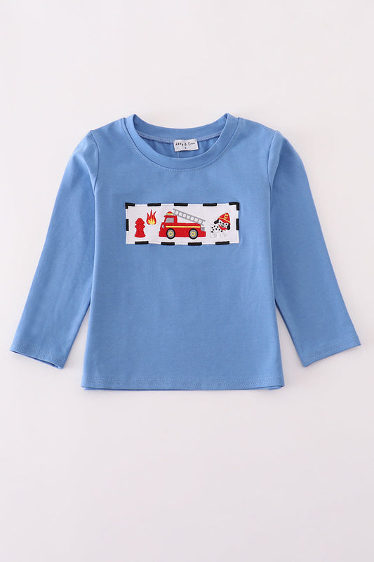 Blue fire fighter top