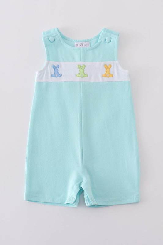 Premium Mint bunny embroidery jonjon - Cloudling Kids Clothing