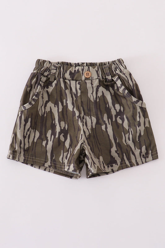 Camouflage print shorts
