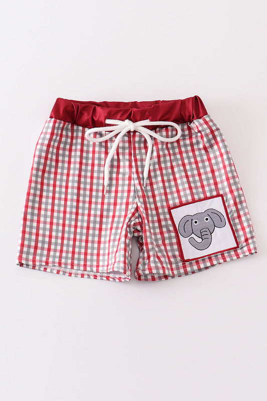 Alabama elephant embroidery boy swim trunks