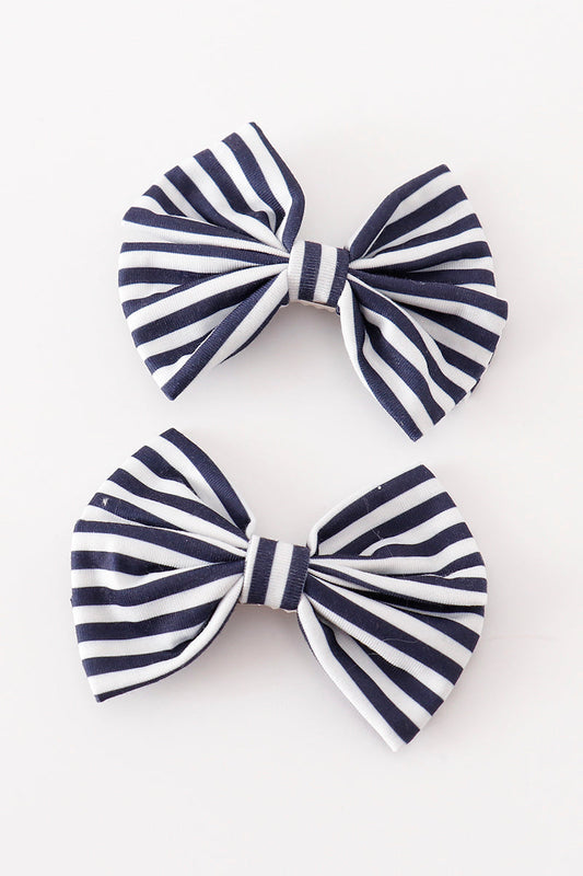 Orange piggie hair bow - Cloudling Kids Clothing