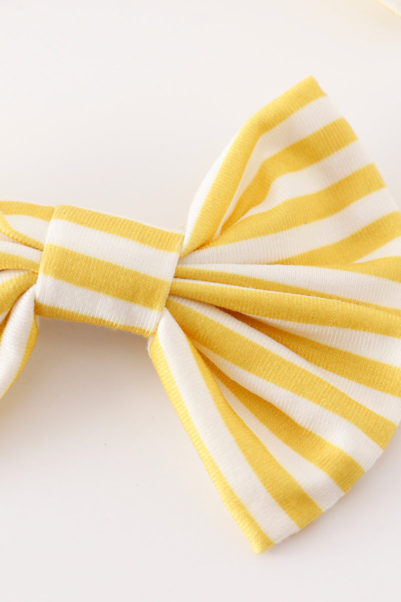 Gold piggie hair bow - Cloudling Kids Clothing