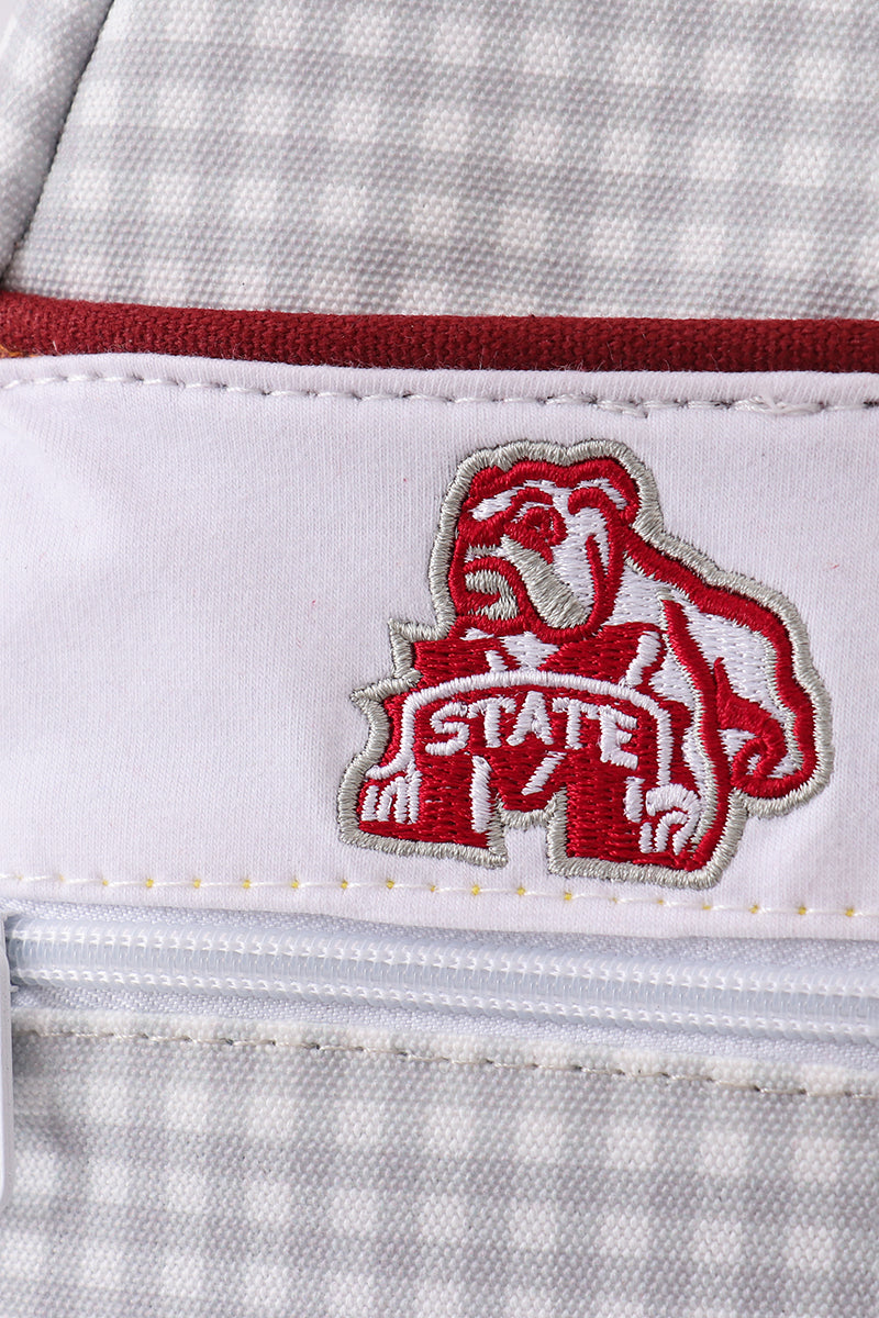 Mississippi state bulldogs embroidery boy backpack