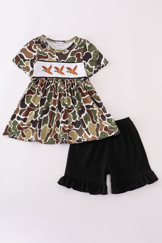 Camouflage duck embroidery set - Cloudling Kids Clothing