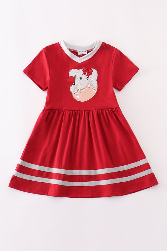 Alabama elephant football applique dress - Cloudling Kids Clothing