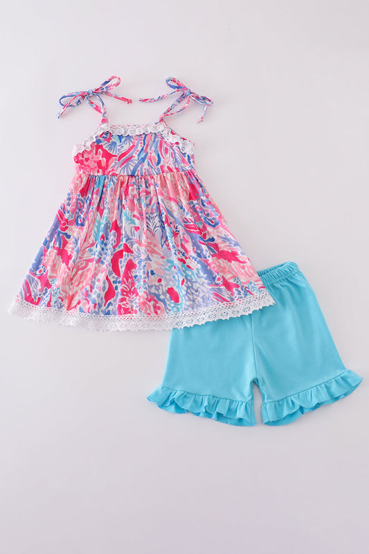 Tropical Sunset Waves set - Cloudling Kids Clothing