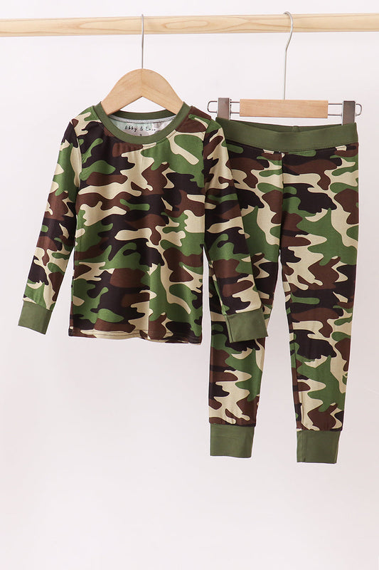 Classic Camo bamboo pajama pants set