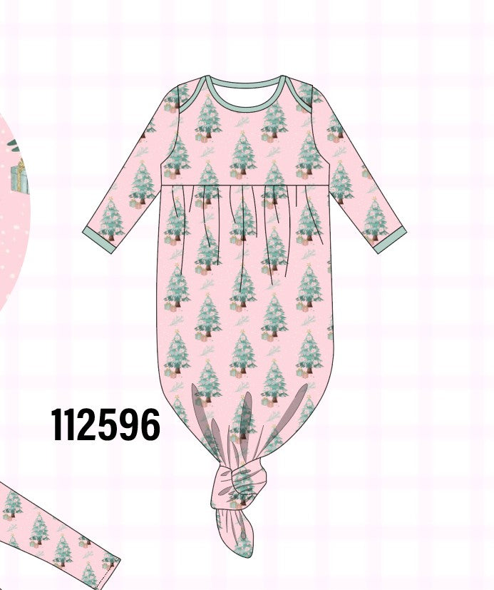 Pink christmas tree bamboo gown