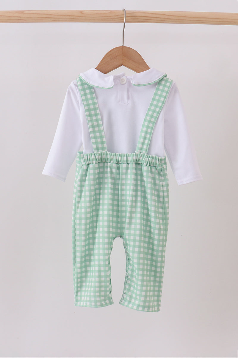 Green grinch smocked 2pc jonjon set