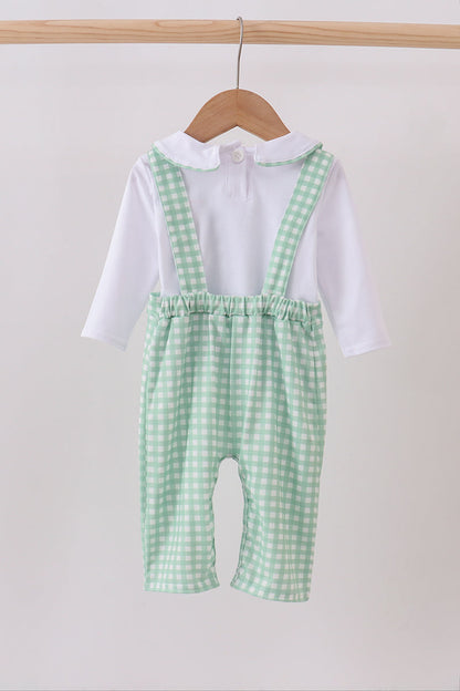 Green grinch smocked 2pc jonjon set