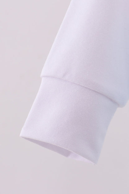 Blue heart french knot romper