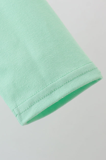 Green parade embroidery gingham dress