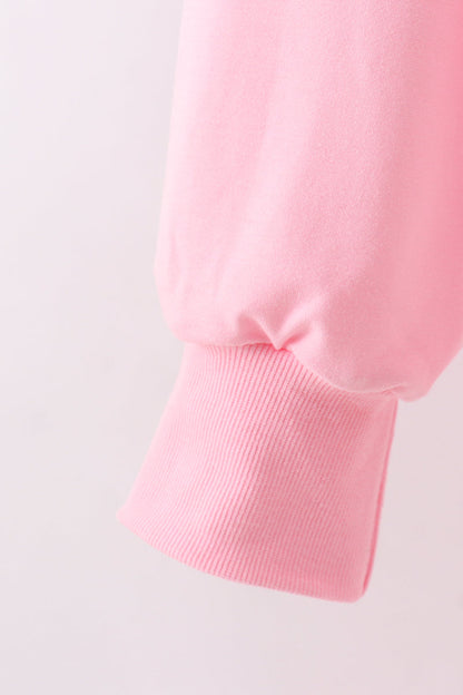 Pink clover glitter mom&me top