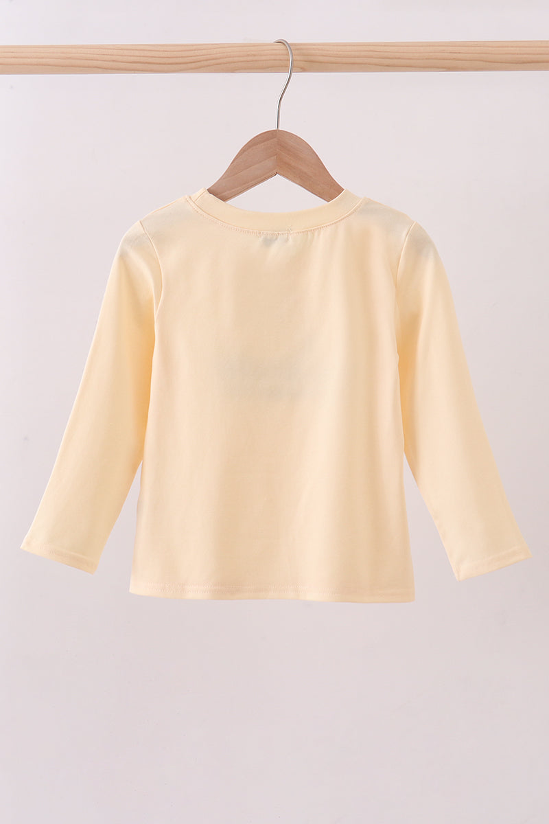 Beige construction embroidery top
