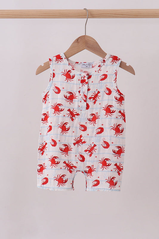 Lobster print muslin jonjon - Cloudling Kids Clothing