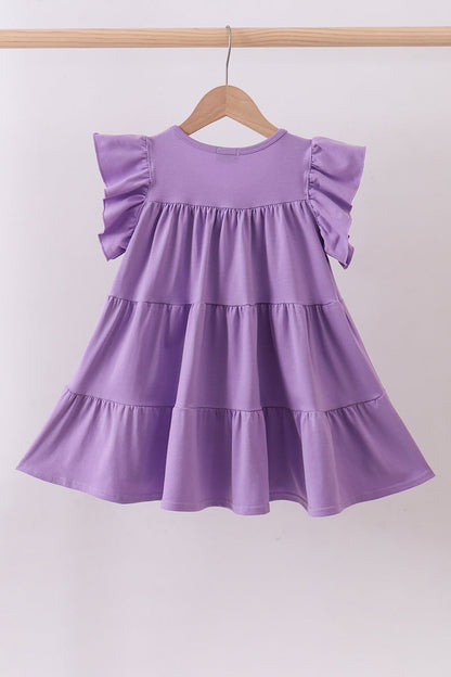 Lavender cross sequin tiered dress