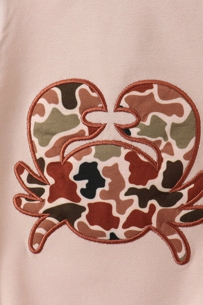Camouflage crab applique bubble - Cloudling Kids Clothing