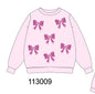 Pink bow sequin mom&me sweatshirt