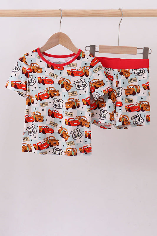 Red character bamboo pajama set - Cloudling Kids Clothing