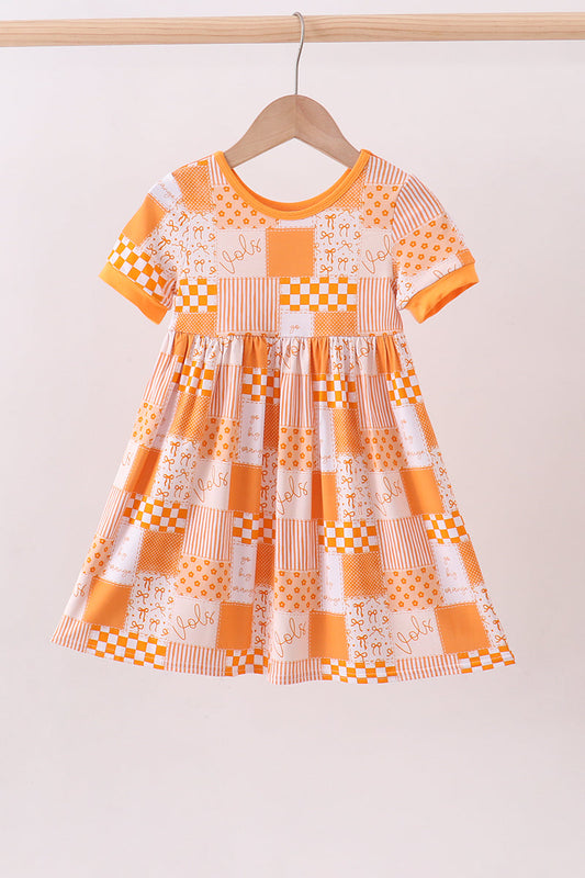 Tennessee floral checkered bamboo dress - Cloudling Kids Clothing