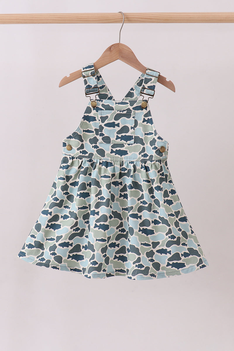 Camouflage denim dress - Cloudling Kids Clothing