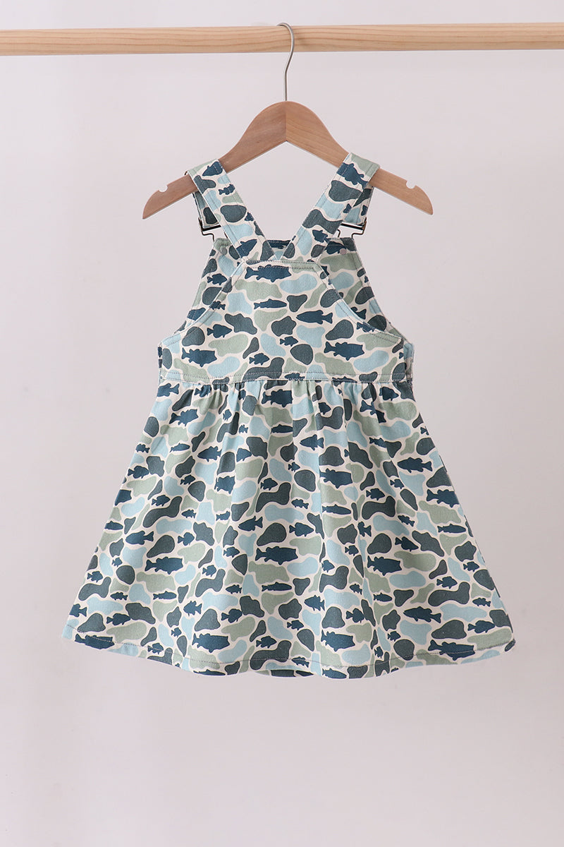 Camouflage denim dress - Cloudling Kids Clothing