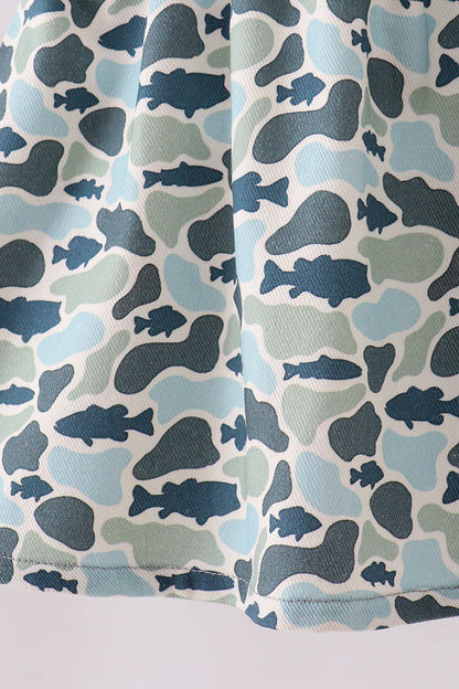 Camouflage denim dress - Cloudling Kids Clothing