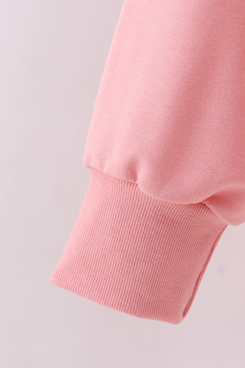 Peach Patriotic hand-sewn bow mom&me sweatshirt - Cloudling Kids Clothing