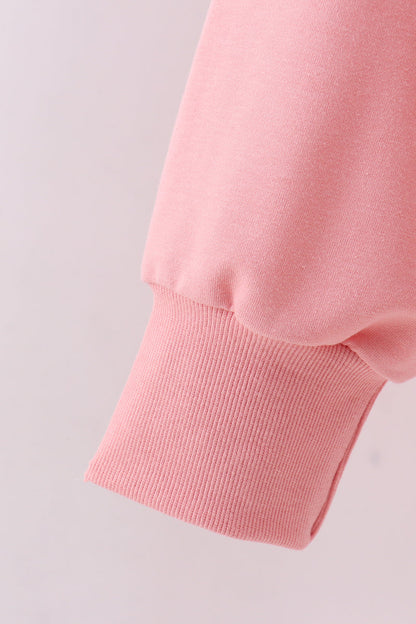 Peach Patriotic hand-sewn bow mom&me sweatshirt - Cloudling Kids Clothing