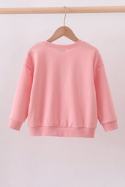 Peach Patriotic hand-sewn bow mom&me sweatshirt - Cloudling Kids Clothing