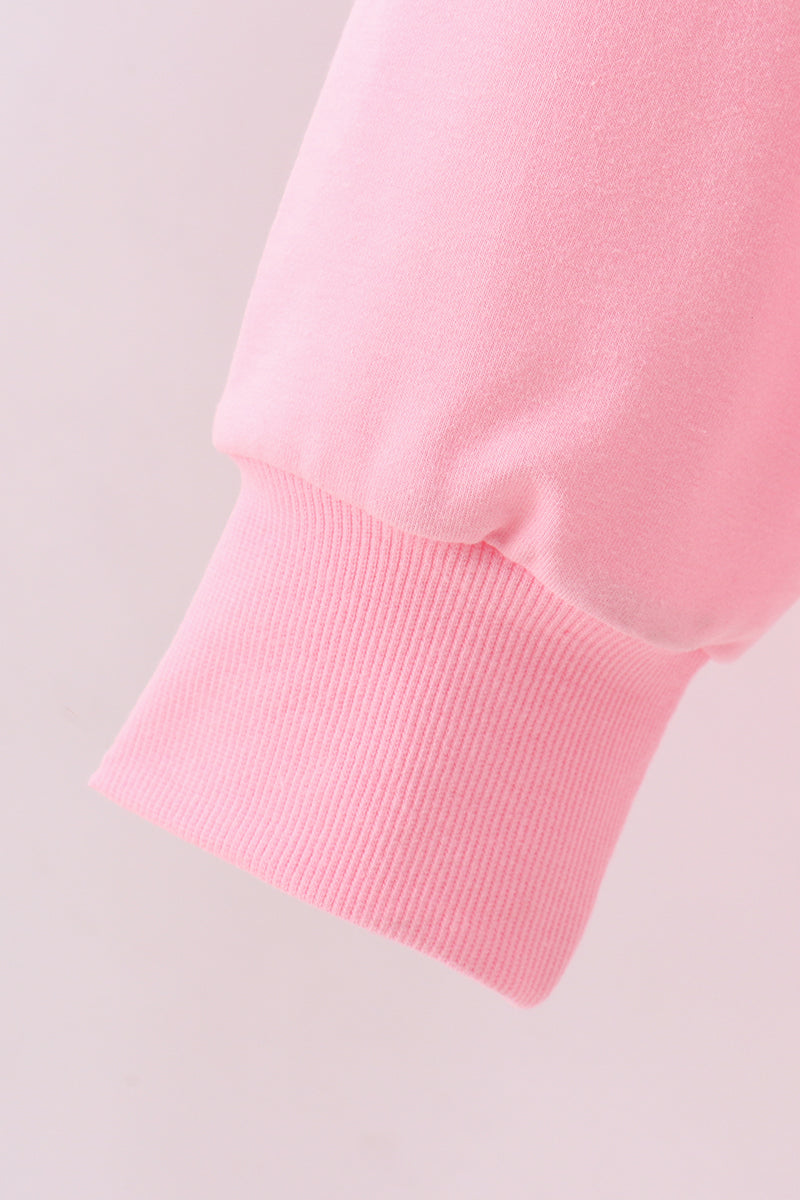 Pink Patriotic hand-sewn bow mom&me sweatshirt - Cloudling Kids Clothing