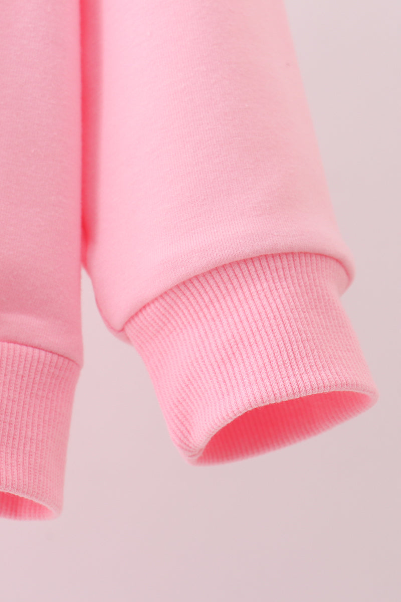 Pink Patriotic hand-sewn bow mom&me sweatshirt - Cloudling Kids Clothing