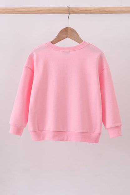 Pink Patriotic hand-sewn bow mom&me sweatshirt - Cloudling Kids Clothing