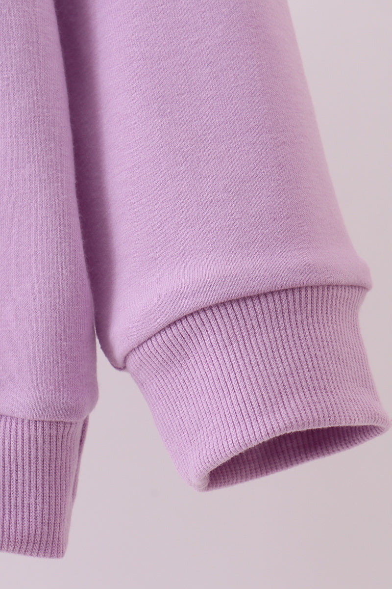 Purple Patriotic hand-sewn bow mom&me sweatshirt - Cloudling Kids Clothing