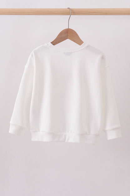 Cream Patriotic hand-sewn bow mom&me sweatshirt - Cloudling Kids Clothing