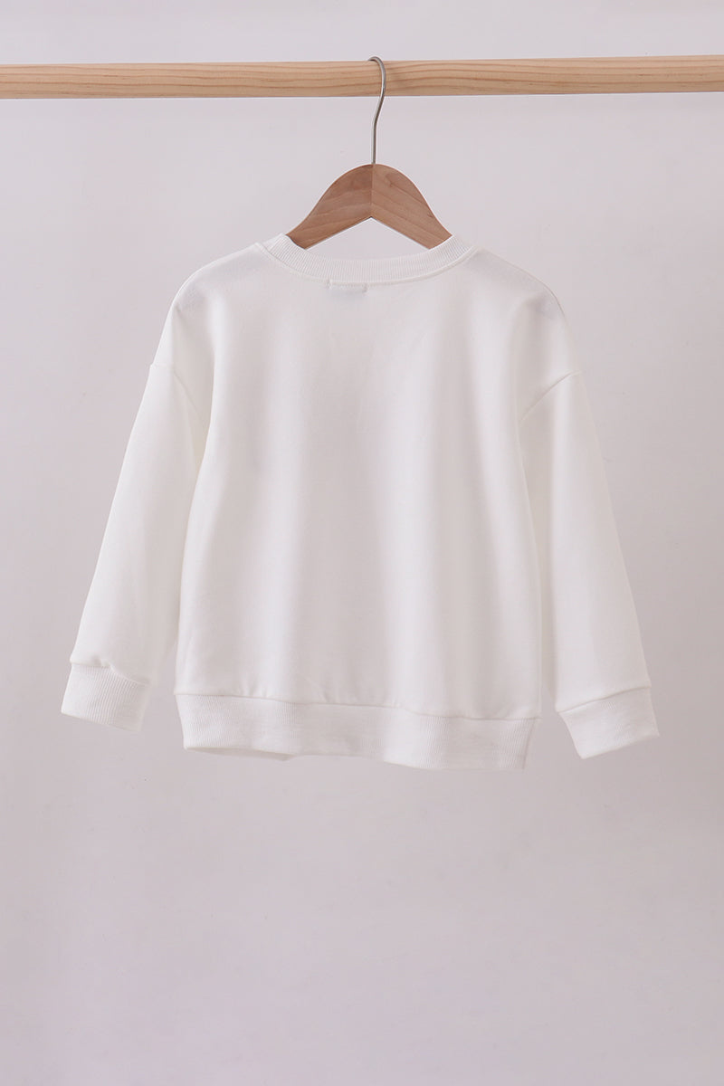 Cream Patriotic hand-sewn bow mom&me sweatshirt - Cloudling Kids Clothing