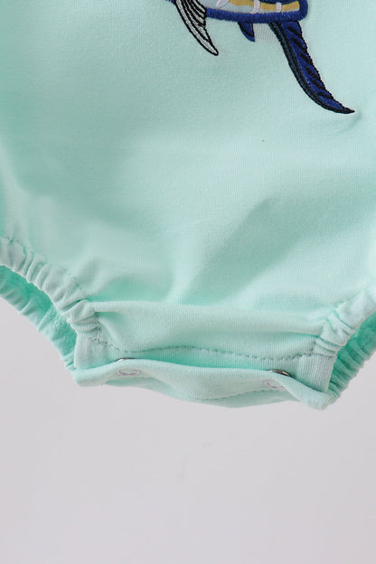 Mint Swordfish Applique Knit Bubble