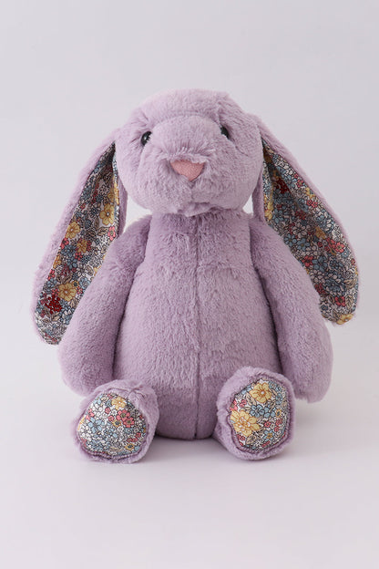 Purple floral plush bunny - Cloudling Kids Clothing