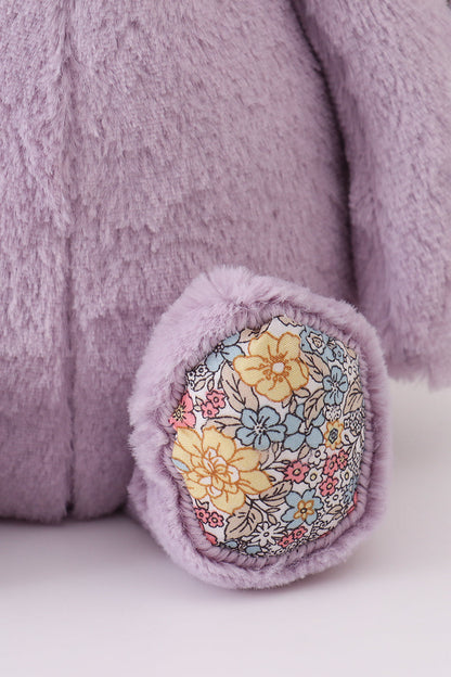 Purple floral plush bunny - Cloudling Kids Clothing