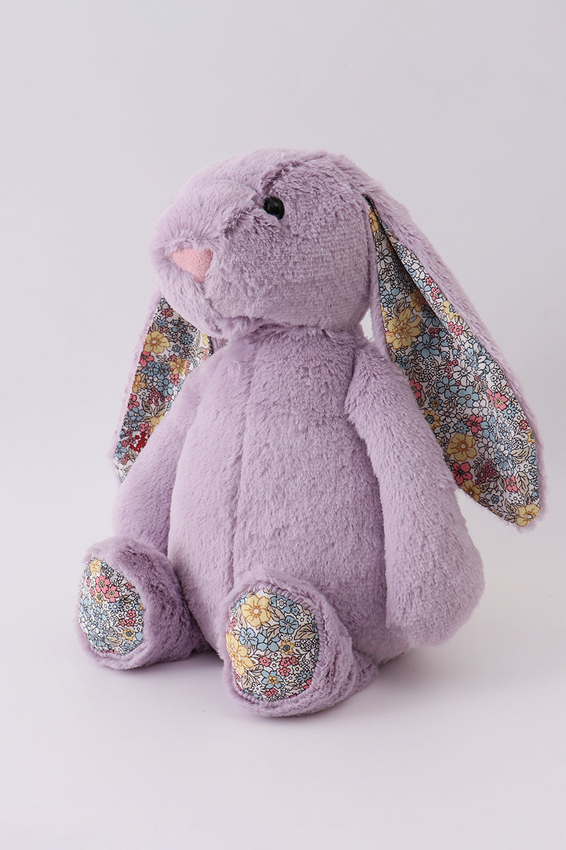Purple floral plush bunny - Cloudling Kids Clothing