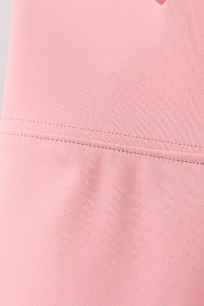 Pink Scalloped Yoga Active Leggings