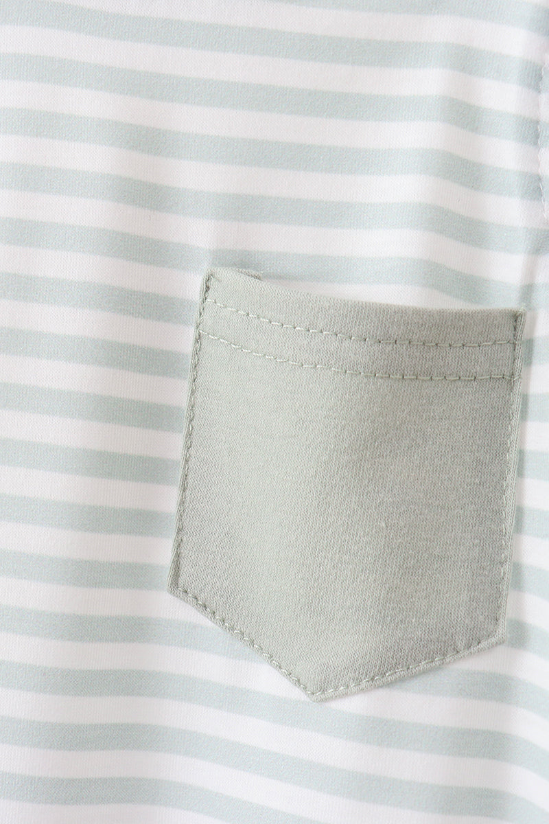 Blue Stripe Knit Bubble