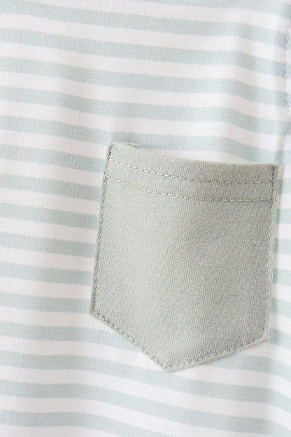 Blue Stripe Knit Bubble