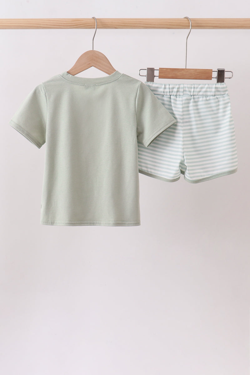 Blue Stripe Knit Set