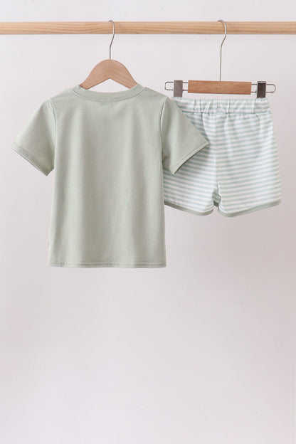 Blue Stripe Knit Set