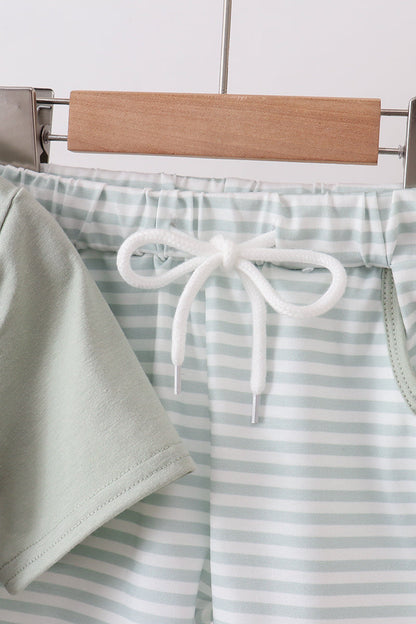 Blue Stripe Knit Set