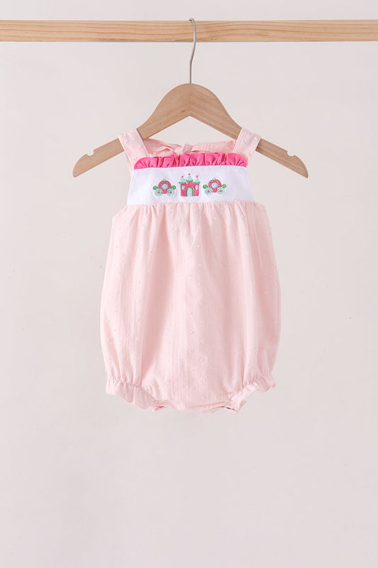 Pink Castle Embroidery Jacquard Bubble