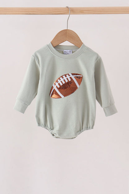 Sage football sequin bubble